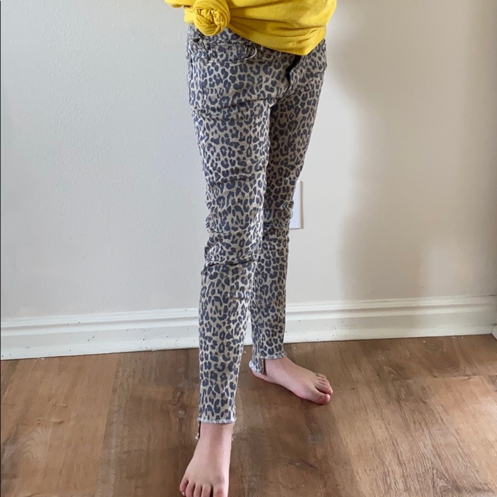 Art Class Leopard print stretchy jeans 👖 girls 10